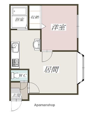エスパニア名寄Ⅰ(1LDK/1階)の間取り写真