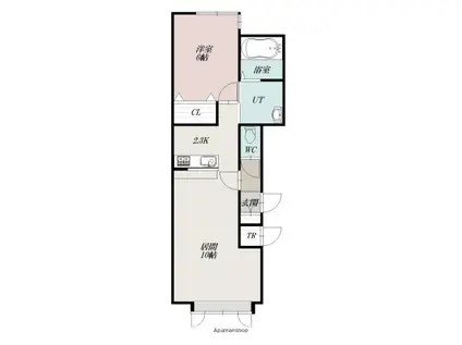 ジャルダン(1LDK/1階)の間取り写真