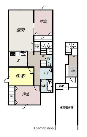 AMABILE Ⅰ(3LDK/2階)の間取り写真