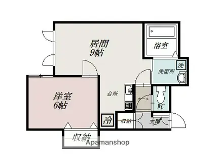 ラ・テール(1LDK/1階)の間取り写真