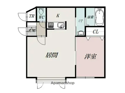エスポワ(1LDK/1階)の間取り写真
