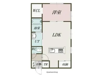 NORFINO MITTE(1LDK/1階)の間取り写真