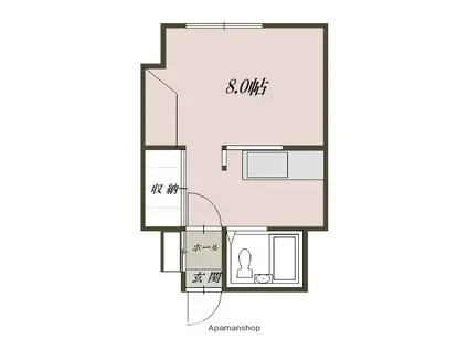 ARTE618(ワンルーム/2階)の間取り写真