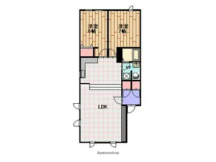 ベルミーラウンジ(2LDK/2階)の間取り写真