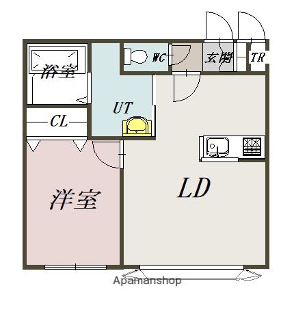 ワイステラ2(1LDK/1階)の間取り写真
