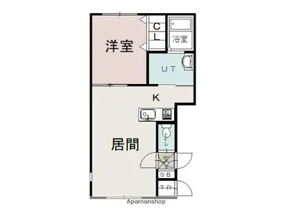 XMHU(1LDK/2階)の間取り写真