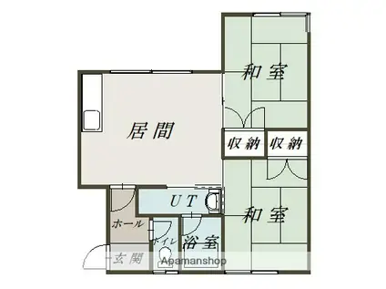 コーポカトレア(2LDK/2階)の間取り写真