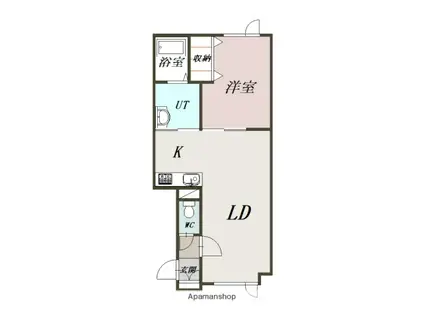 ザ・トップジュンⅠ(1LDK/1階)の間取り写真