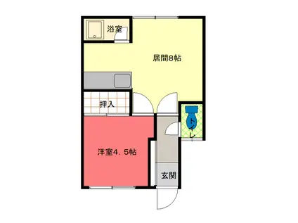 マイルーム5・3(1LDK/2階)の間取り写真