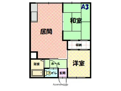 吉田マンションC(2LDK/1階)の間取り写真