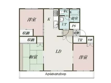 テレパレス旭川春光1号棟(3LDK/4階)の間取り写真