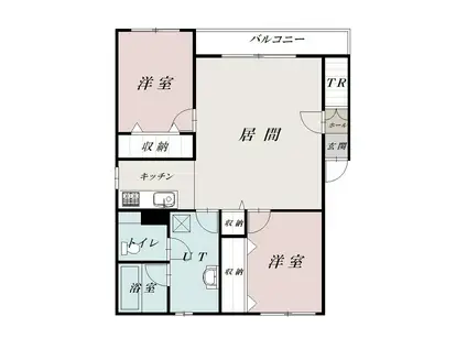 グランデ16(2LDK/3階)の間取り写真