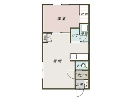 第5ハイツあおき(1LDK/2階)の間取り写真