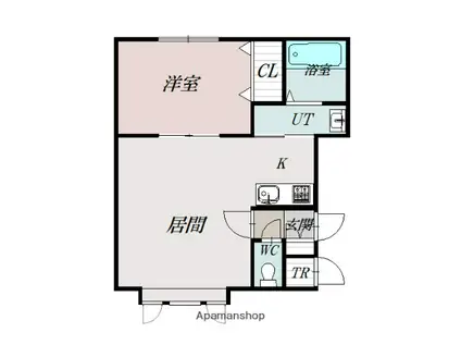 ヴィラノーブルⅡ(1LDK/1階)の間取り写真