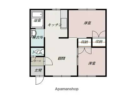 コーポキタムラ(2LDK/2階)の間取り写真