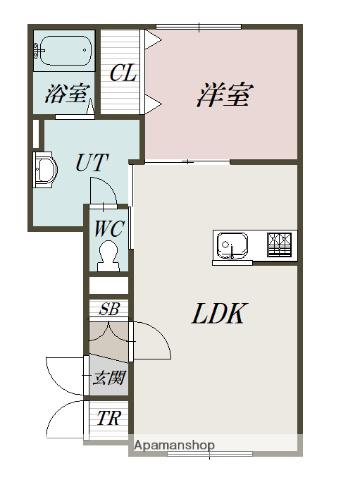 KOMIE 1(1LDK/2階)の間取り写真