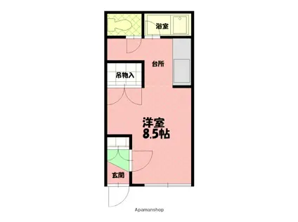 リッチハウスNO.3(ワンルーム/2階)の間取り写真