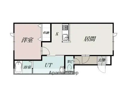 エスペランサ(1LDK/1階)の間取り写真