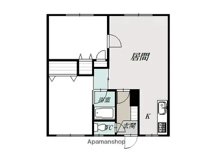 高西ハイツ(2LDK/1階)の間取り写真