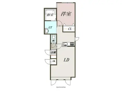 ルーセント(1LDK/1階)の間取り写真