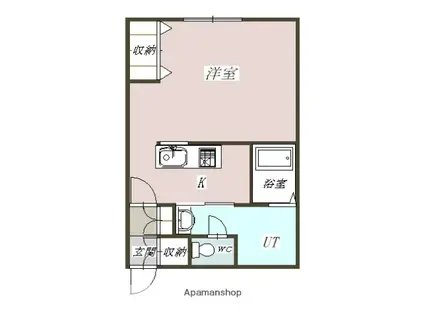 キューブ6(1K/2階)の間取り写真