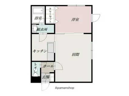 メゾンMT-6AVE(1LDK/1階)の間取り写真