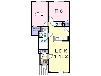セプテットⅦ(2LDK/1階)の間取り写真