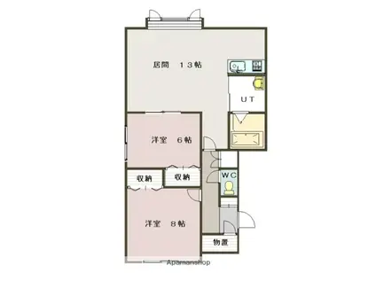 ファーレ3(2LDK/2階)の間取り写真