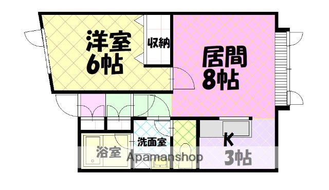 プレジデントC(1LDK/1階)の間取り写真
