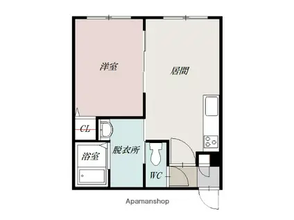 SHERATON旭川駅前(1LDK/3階)の間取り写真