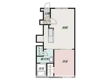 ベルカーサ1014(1LDK/1階)の間取り写真