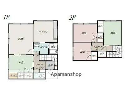 石北本線 南永山駅 徒歩27分 2階建 築50年(4LDK)の間取り写真