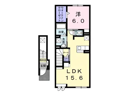富良野線 上富良野駅 徒歩12分 2階建 築1年(1LDK/2階)の間取り写真