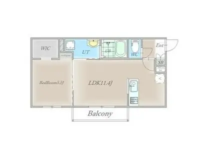HARUSAKU豊岡(1LDK/3階)の間取り写真