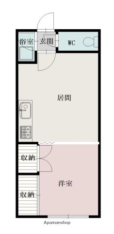 サンピア渡辺Ⅰ(1LDK/3階)の間取り写真