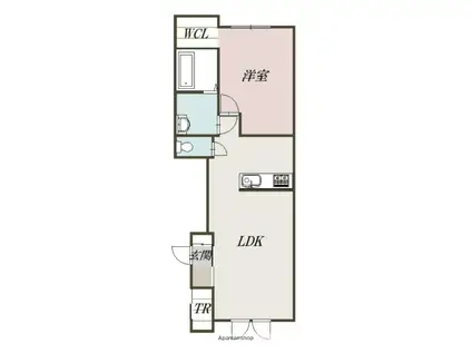 SUITE LIFEⅤ(1LDK/1階)の間取り写真