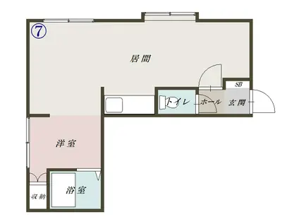 SANTA CURZ(1LDK/2階)の間取り写真