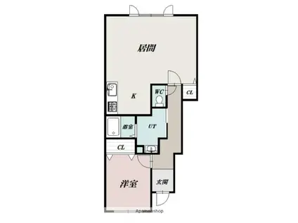 ルラーシェ名寄(1LDK/1階)の間取り写真