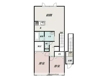 ルラーシェ名寄(2LDK/2階)の間取り写真