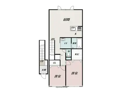 ルラーシェ名寄(2LDK/2階)の間取り写真