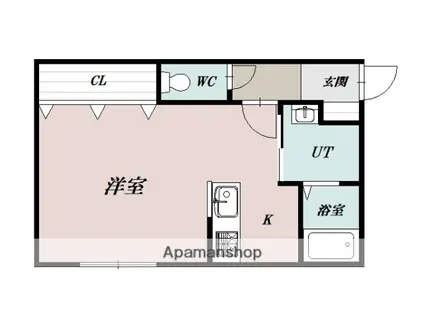 3条通3丁目MS(1K/1階)の間取り写真