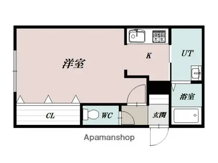 3条通3丁目MS(1K/2階)の間取り写真