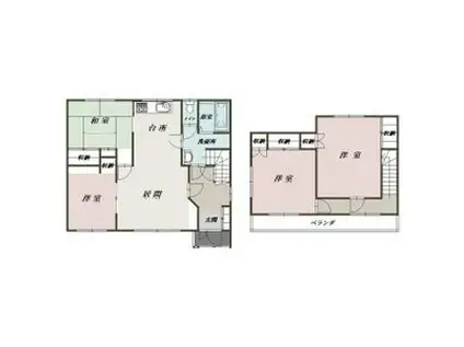 石北本線 新旭川駅 徒歩60分 2階建 築52年(4LDK)の間取り写真