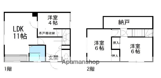 石北本線 南永山駅 徒歩23分 2階建 築51年(3LDK)の間取り写真