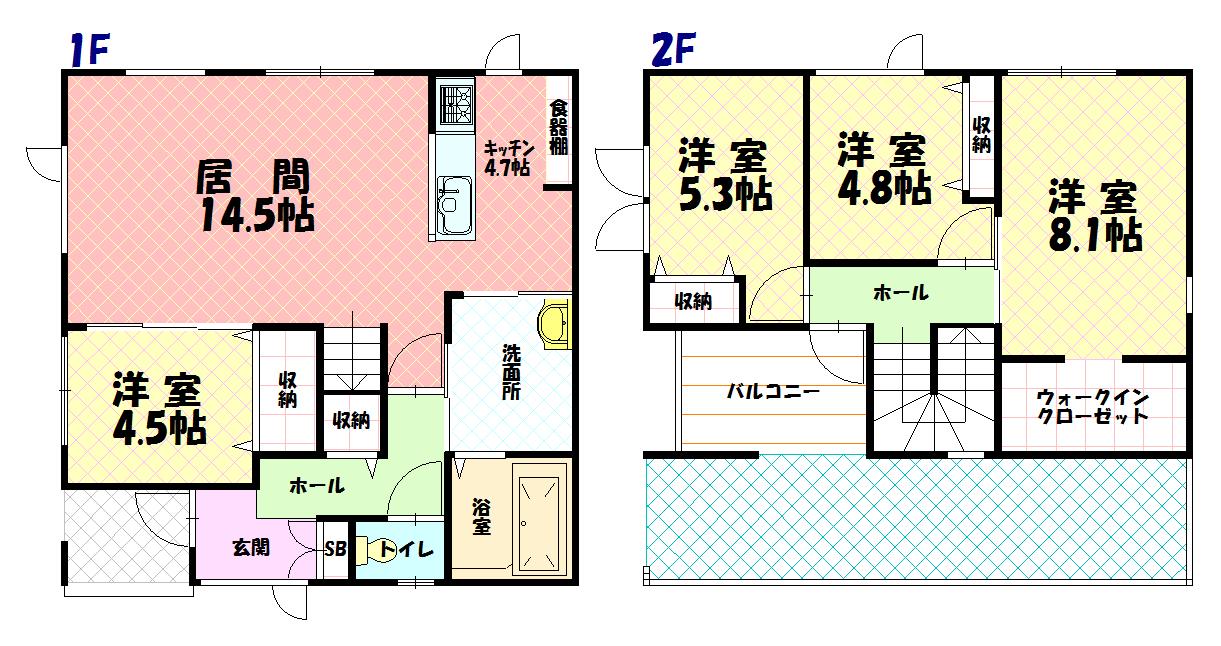 石北本線 南永山駅 徒歩39分 2階建 築13年(4LDK)の間取り写真