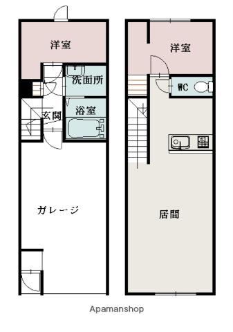 NEIGE VALLEE Ⅱ(2LDK/1階)の間取り写真