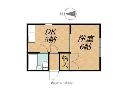 コーポM(1DK/1階)の間取り写真