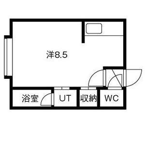 ライフコート元町Ⅲ(ワンルーム/2階)の間取り写真
