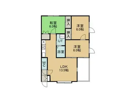 アーバンライフK(3LDK/2階)の間取り写真