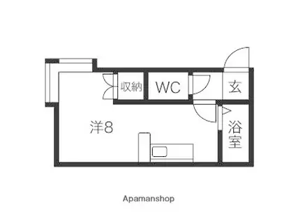 トシパレス文京台Ⅰ(ワンルーム/1階)の間取り写真